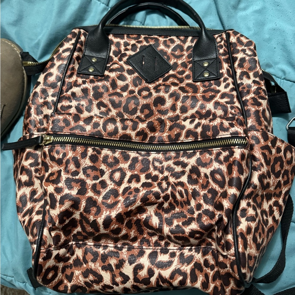 Leopard Print Women's Backpack